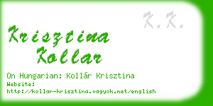 krisztina kollar business card