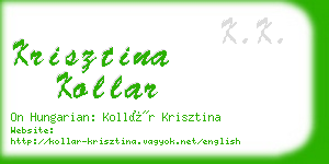 krisztina kollar business card